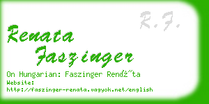 renata faszinger business card